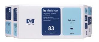 HP No.83 UV Light Cyan Ink Cartridge, 680 ml